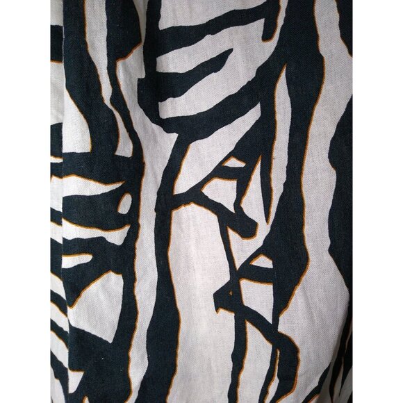 AVA & VIV Sleeveless Top Womens 1X Keyhole Button Animal Print Linen Rayon NEW - Picture 2 of 11